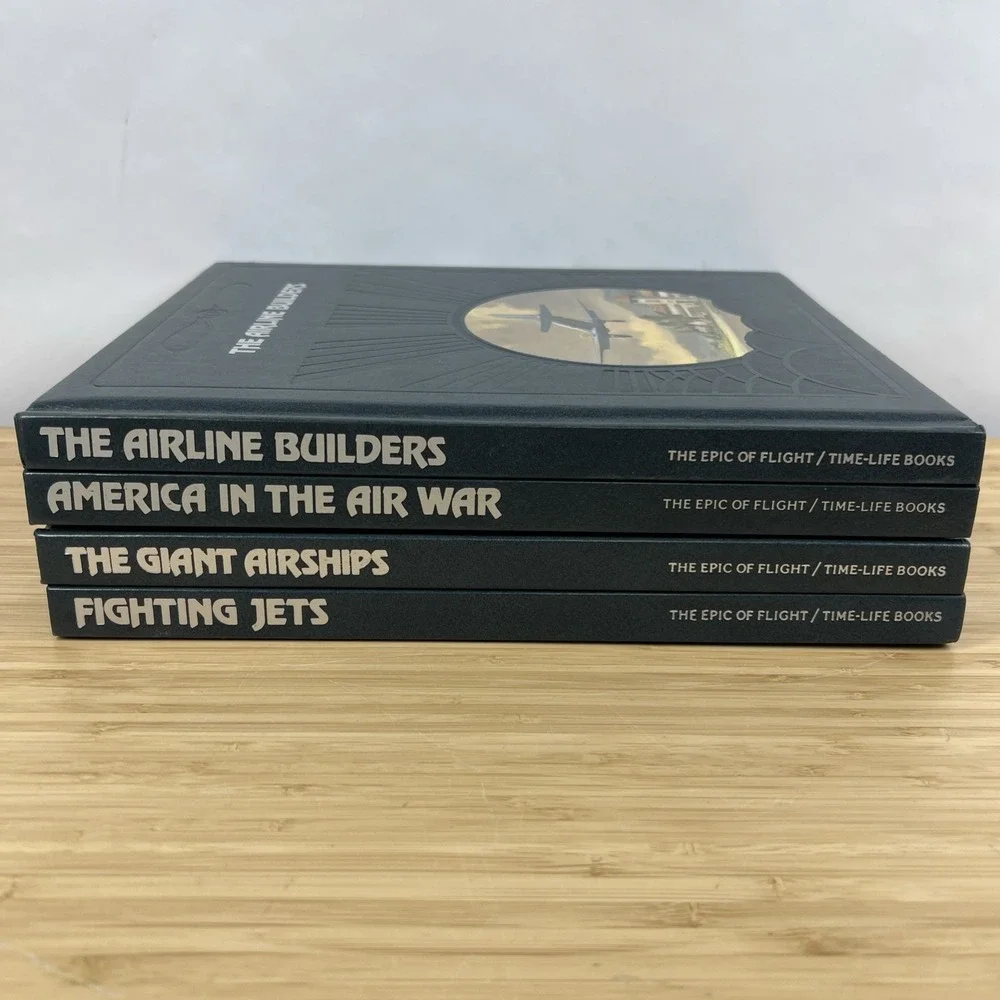 Time Life Epic of Flight 4 Book Lot Airline Builders Jets Air War